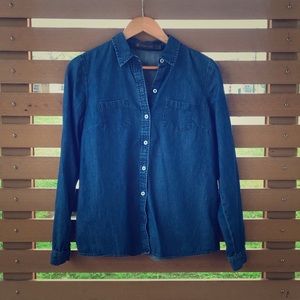Outback Red Denim Button Down Long-sleeve